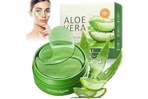 NACERLARY 60 Pezzi Patch Occhi Idratanti con Aloe Vera,Maschera Idratante Anti-Occhiaie e Anti-Borse,Cerotti Rinfrescanti per Occhi per Rughe e Puffiness,Cerotti Rassodanti e Contorno Idratante