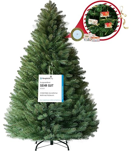Sapin De Noël Artificiel YITAHOME 182 Cm - 900 Pointes PE/PVC, Réaliste, Support Métal, Pliable, Montage Rapide