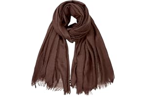 GRAGENGS Damen Sommer Schals Baumwolle Leichte Große Lange Gaze Damenschal Eleganter Plain Tücher 75”×43”