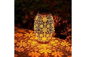 Solar Laternen für Draußen, OxyLED Solarlaterne für Außen Metall Gartendeko für Draußen Balkon Hängend Orientalische Lampe für Patio Terrasse Tisch Rasen Allerheiligen Weihnachtsta