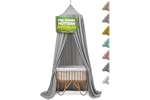 ‎LILIMAUS lilimaus Betthimmel - Baldachin Kinderzimmer in einzigartiger Qualität - Passt um Babybett, Kinderbett, Hausbett oder als Kuschelecke - inkl. Geschenkbox - für Mädchen und Jungen - grau