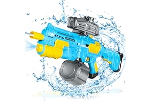 HYNXM Electric Water Gun, Automatic Water Gun with Water Absorption, 1350CC High Capacity High Pressure Squirt Guns for Adults and Kid, Range up to 32-45 FT, Pool Party Beach Outdoor Summer Toys