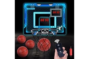 Aragallant Basketballkorb für Kinder, Wandmontage, Basketballkorb für den Innenbereich – mit elektronischer Anzeigetafel, 4 Luftballons und Luftpumpe, tragbar, Basketballspiele, Spielzeug für Jungen