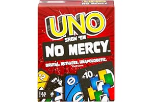 BOSSETY La versión más Brutal de 𝑈𝑛𝑜 -168 Cartas, Juego clásico de Cartas de combinación de Colores y números 𝑁𝑜 𝑀𝑒𝑟𝑐𝑦, Juguetes de Fiesta en casa para niños