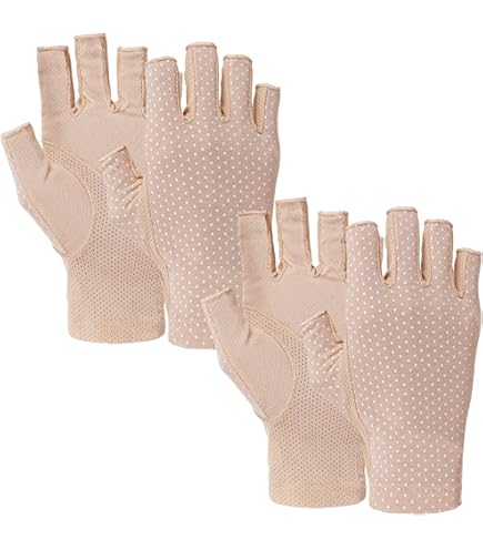 Summer Thin Pearlescent Solid Color Women Gloves Full Finger Driving Gloves Women Sun-shading Non-Slip Short Mittens - Foto 3