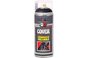 ROLMA COVER Vernice removibile NERO OPACO - removable paint - bomboletta spray 400 ml. - spray can 400 ml.