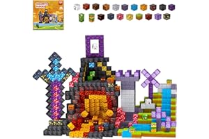 XWUX Costruzioni Magnetiche 100 pezzi, Costruisci il Tuo Mondo Magnetico Volcano Lava Edition, Giocattoli Educativi STEMS Montessori, Blocchi Magnetici da Costruzione per Ragazzi e Ragazze dai 3 Anni in su