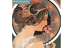 FLAME TREE GIFT Alphonse Mucha Wall Calendar 2025 (Art Calendar)