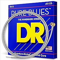 Corde Per Basso DR Handmade Strings HiDef Neon NWB-45 - Rivestimento Neon K3, Per Volume E Chiarezza