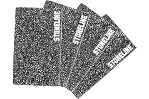 ‎STONELINE Stoneline Glas Schneidebrett, Schneidbretter Set 4-teilig, 25 x 15 cm, Stoneline Optik, hitzebeständig, Schneidbrett für Fleisch, Fisch, Obst, Gemüse