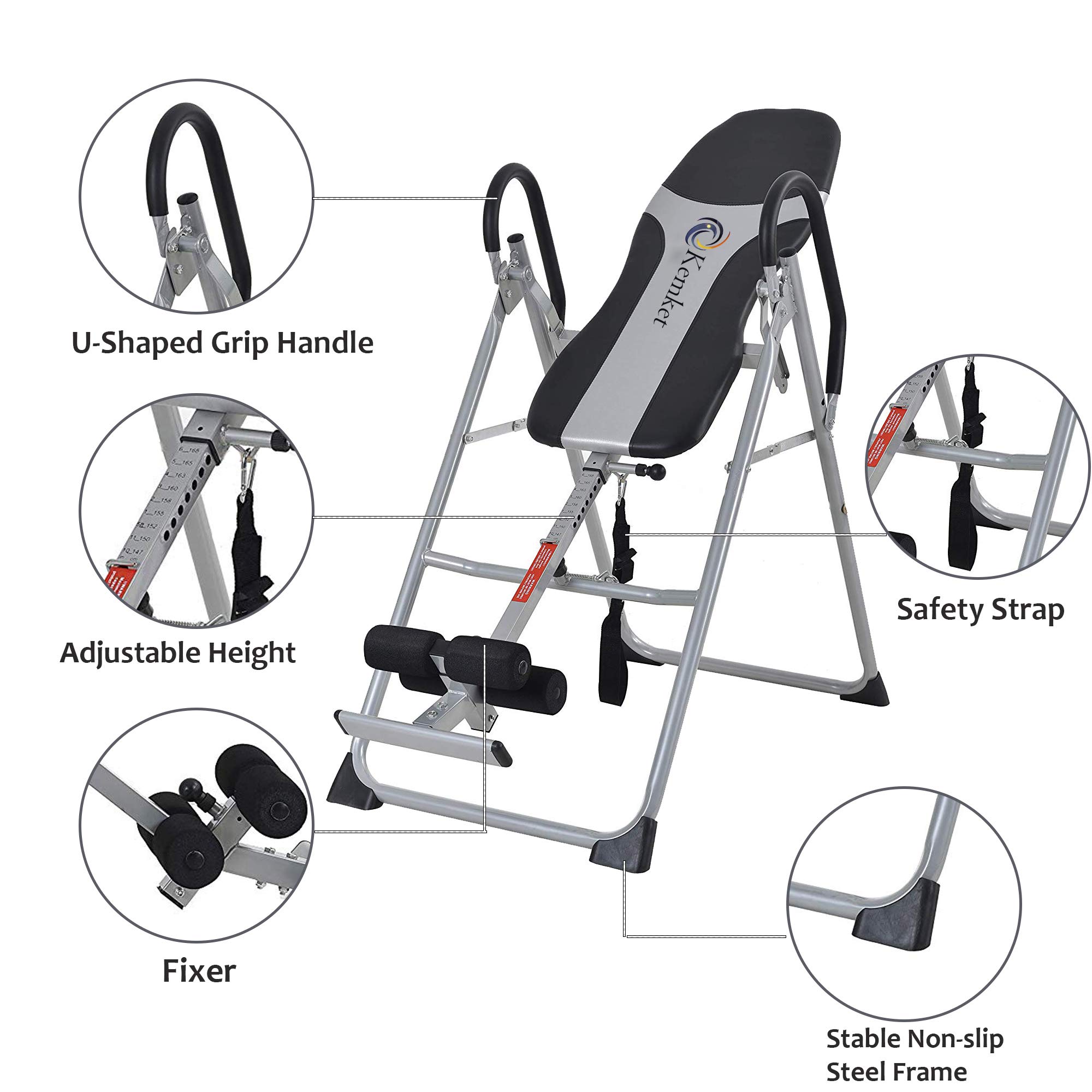 Kemket Inversion Table Back Therapy Fitness Reflexology Equipment