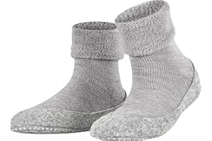 FALKE Herren Cosyshoe Stoppersocken rutschhemmende Noppen auf der Filzsohle komfortabel warm mit Plüsch strapazierfähig atmungsaktive klimaregulierende geruchshemmende Wolle 1 Paar