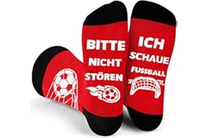 Trustnice Geschenke für Männer Fussball Fanartikel Lustige Socken mit Spruch Bitte Nicht Stören Ich Schaue Fußball - Fussball Geschenke Jungen Kinder Damen Herren Geburtstagsgeschenk Fussball Socken