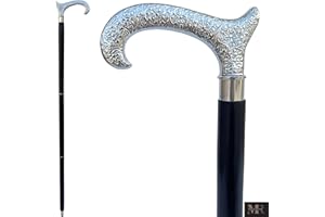 MEDIEVAL REPLICAS WINTER Verkauf 50% Rabatt - SouvNear Holz Schwarz T- förmige Gehstock Krückstock Spazierstock mit Knauf griff - 95.5 cm Elegant Handgefertigt Wanderstöcke Mit golden Metallgriff für Männer und Frauen - Mode / Statement Zubehör