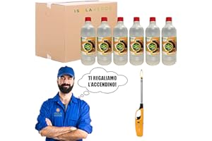 SPRINT CHIMICA 12X 1LT BIOETANOLO Sprint COMBUSTIBILE Liquido Ecologico Naturale INODORE Camino + Accendino Omaggio