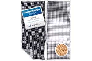 ‎HERBALIND 3000 Kirschsteine Herbalind XL Kirschkernkissen Nacken Schulter - Körnerkissen 3 Kammer Handmade in Germany - 100% Baumwolle, Wärmekissen Mikrowelle - Geschenk für Herren, 900g, 50x20cm blau