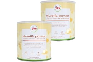 ‎FOR YOU for you Power Eiweiß-Pulver Vanille nach Dr. Strunz 2x 750g - gut lösliches Mehrkomponenten Eiweiß: Molke, Soja-, Milch-, Hühnerei-Protein + L-Carnitin (Doppelpack)