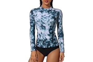 ATTRACO Camiseta de natación de manga larga con protección solar UV para mujer