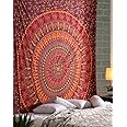 RAJRANG Grande Arazzo Da Parete 228x274 Cm Rosa E Viola Arazzi In Puro Mandala Di Cotone Biancheria Da Letto Decorazione Della Stanza - Foto 14