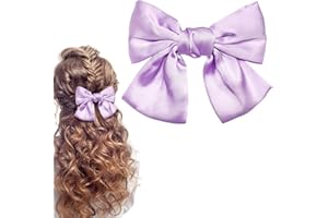 LECTNORE Fermo per capelli a fiocco, fiocchi per capelli da donna, forcina per capelli con fiocco grande, fermagli per capelli francesi con nastro, fiocchi per capelli da donna e bambina (viola)