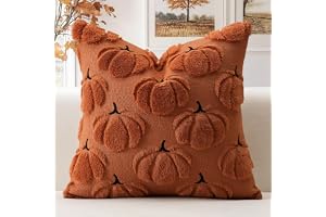 Artscope Höst söta pumpor kuddöverdrag 45 x 45 cm set med 1 dekorativ höst mjuk plysch kort ull sammet kuddfodral för soffa b