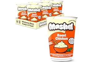 Mashd Roast Chicken Mash Potato Pot - Pack of 6 x 60g - Instant Meal In One Minute, Just Add Hot Water