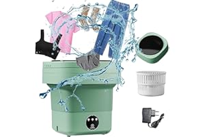 AGAGIC Washing-Machine-Portable-Mini-Foldable-Washer-and-Spin-Dryer-Small-Foldable-Bucket-Washer-for-Camping-RV-Travel-Small-