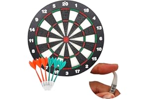ele ELEOPTION Soft Tip Safety Darts and Dart Board - Great Games for Kids Children- Professional Dartboard Set (with 6pcs Safe Soft Tip Darts)