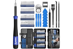 STREBITO feinmechaniker schraubendreher set,64-teilig mit Hex Pentalobe,Mini schraubenzieher magnetisierten Bits für Computer, PC, Laptop, MacBook, Tablet, Telefon, Spielkonsolen, Controller, Brillen