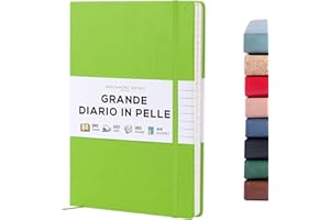 Beechmore Books Diario a righe, 21,6 x 29,2 cm, formato A4, 160 pagine a righe, copertina rigida, in pelle, per donne, uomini, scrittura e quaderni per lavoro, carta spessa 120 g/m², scatola regalo