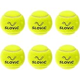 SLOVIC Cricket Balls for Home [Pack of 6] | Practice Tennis Ball Cricket | Lightweight & High-Bounce Rubber Cricket Balls | I