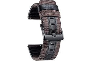 Aliwisdom Nylonowy pasek zastępczy 20 mm, 22 mm, 24 mm, do smartwatcha, uniwersalny, do zegarków, szybka złączka, płócienny, skórzany, metalowy, dla mężczyzn i kobiet