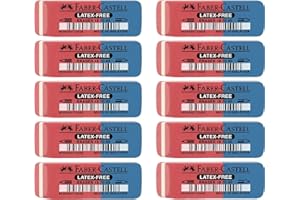 FABER-CASTELL 205001 - Gomma da cancellare senza lattice, inchiostro e piombo, 187040, 10 pezzi