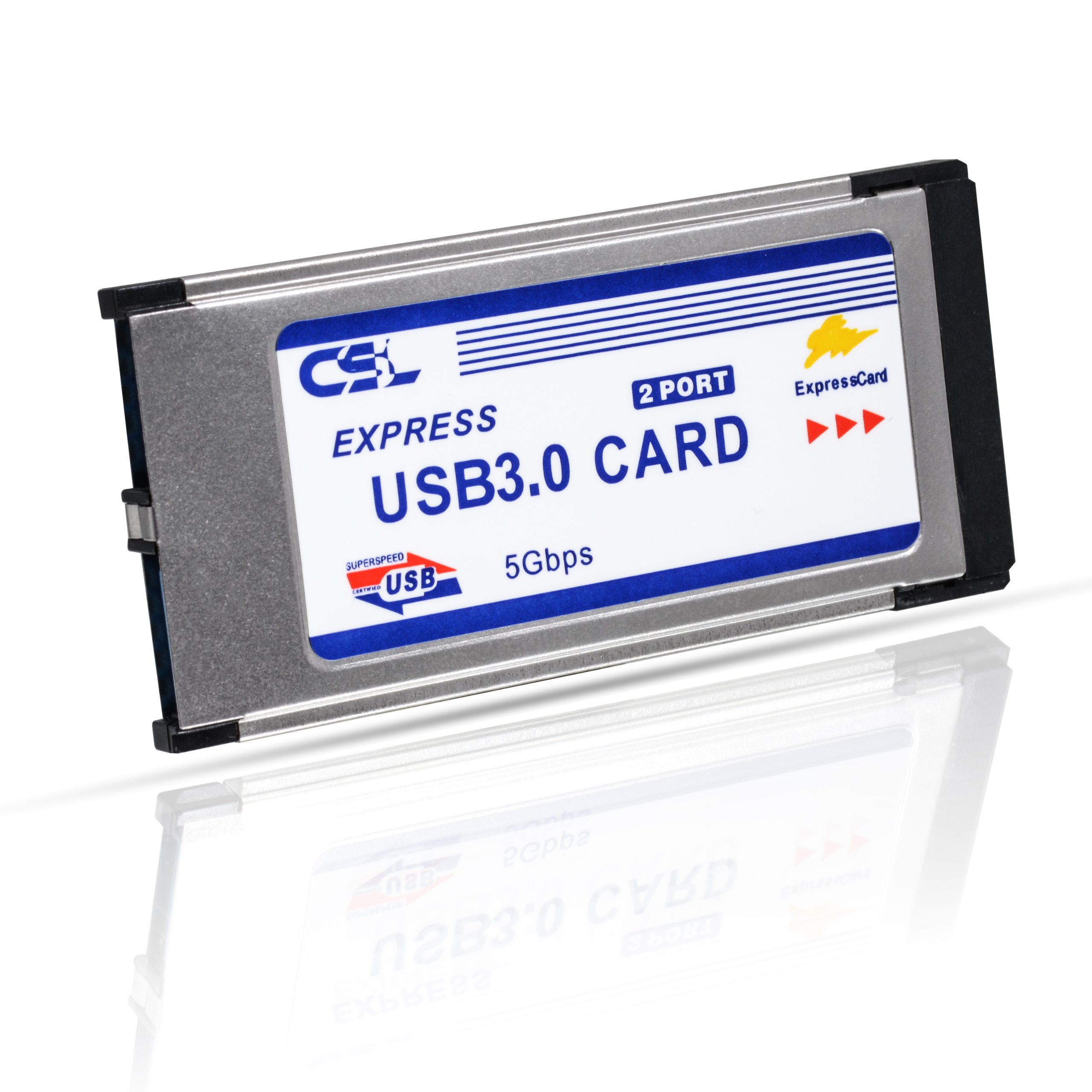 CSL USB 3.0 Super Speed PCMCIA Express Card (34mm / 2 Port