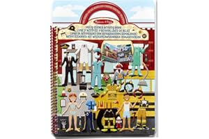 Melissa & Doug Libri adesivi bambini attacca stacca, Set stickers, Album stickers carriere per bambini, Giochi creativi da viaggio, Regalo per bambini dai 4 anni in sù