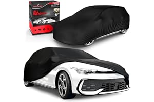 WALSER Bâche Voiture/Housse de Protection Auto Extérieure All Weather Basic - 100% Imperméable et Résistante aux Intempéries, Protection UV, Neige et Poussière, Taille 1, Noir