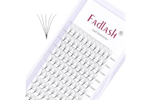 FADLASH Volumen Ruso Pestañas Pelo a Pelo 5D 0.07mm C Curl 8-14mm Prefabricados Extensiones de Pestañas Volumen Ruso Lashes Extensiones Ruso Pestañas(5D-0.07mm-C-mix8-14)