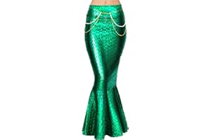 Spooktacular Creations Adult Metallisch Hologramm Glänzend Meerjungfrau Rock Kostüm Rollenspiel