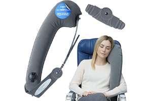 TRAVELREST Ultimat resekudde för nacke och kropp, flygplan och bilstolar, uppblåsbar, utrymmesbesparande, för sömn på långa f