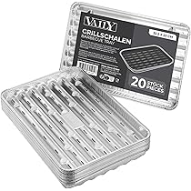 Fackelmann Vaschette Alluminio Per Barbecue - 5 Pezzi - 34,5 X 22,5 X 2 Cm - Foto 13