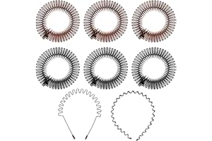 YSDYY Okrągła elastyczna szczotka do włosów z 2 falistymi opaskami do włosów, elastyczna plastikowa okrągła szczotka do włosów, odporna na pękanie, trwała, zygzakowata opaska na głowę dla kobiet, dziewcząt