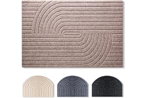 ‎TUOCAL Tuocal Fußmatte 40x60cm, rutschfeste Maschinenwaschbare Schmutzfangmatte, Teppich Wohnzimmer Innen und Außen Türmatte, Wasserdicht Fussmatte für Eingang, Flur, Haustür
