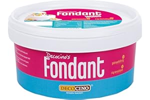 DEKOBACK DECOCINO Fondant weiß – 1 Kilo Vorteilspack – ideal zum Verzieren von Kuchen, Torten, Cakepops – palmölfrei & vegan