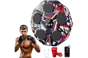 VOLLO Music Boxing Machine, Bluetooth Boxing Machine Wall Mounted with Boxing Gloves, Boxing Machine Equipment Punching Pads for Adults
