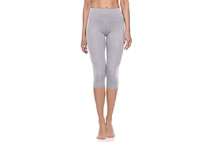Merry Style Legging Coton Femme Confortable Souple Extensible 3/4 Legging Femme Court Tous Les Jours ou détente à la Maison Vêtements pour Femmes MS10-199