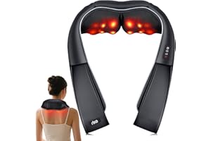 RIKE Massaggiatore Cervicale Collo Spalle e Schiena, Shiatsu Massaggiatore Schiena e Collo con Calore, Regalo per Donne/Uomini/Papà/Mamma