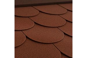 TIMBELA Bardeaux bitumineux Beaver B-Red, Couleur Rouge - Bitume toiture