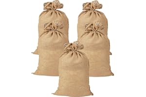 SPVN Sacos de Yute, Bolsas de Gran Tamaño – 60 x 105 cm – 5 Unidades – Saco de Yute Tejido Natural para Manualidades, Decoración, Jardín, Fiestas, Bricolaje, Caja de Objetos