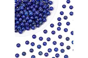 NBEADS 1 Box 180 pz 8 mm Blu lapislazzuli Perline Naturale della Pietra preziosa Rotonda Sciolto Perline per Creare Gioielli