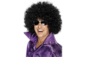 SMIFFY'S Smiffys Peluca afro, mega grande, negra